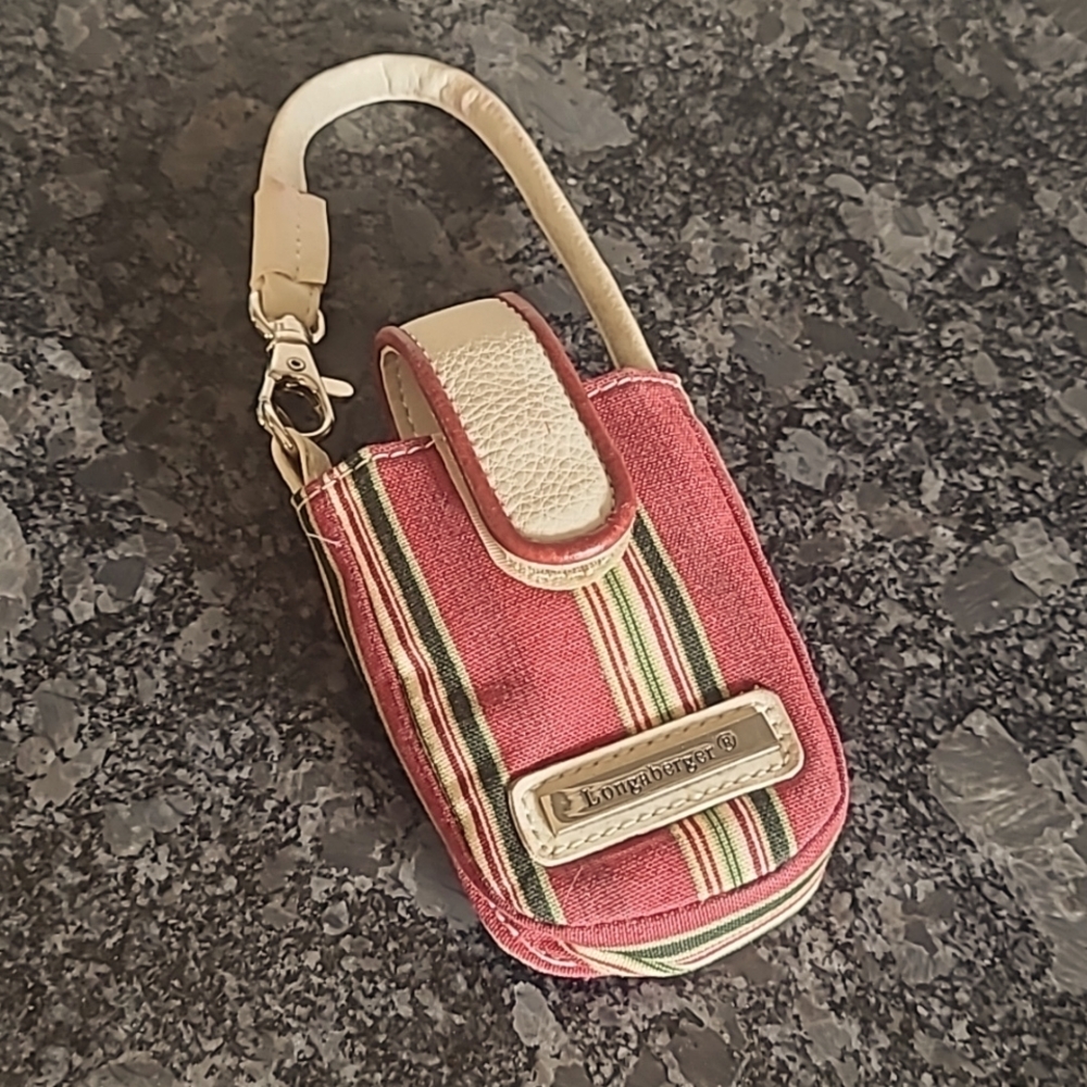 Longaberger Striped ID/Hand Sanitizer Holder - Picture 1 of 13